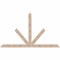 Ekena Millwork Saratoga Smooth Timber Gable Bracket, Douglas Fir, 108"W x 63"H x 1 1/2"D x 5 1/2"F, 14/12 Pitch GBW108X63X0206SAR00SDF - alternate 1